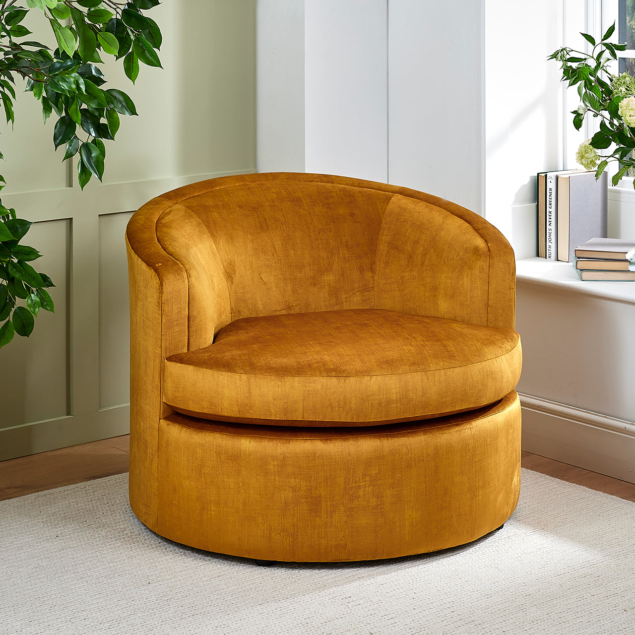 CAVENDISH | SNUGGLER ARMCHAIR | OCHRE VELVET