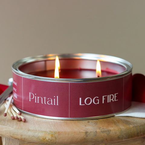 TRIPLE WICK CANDLE | LOG FIRE